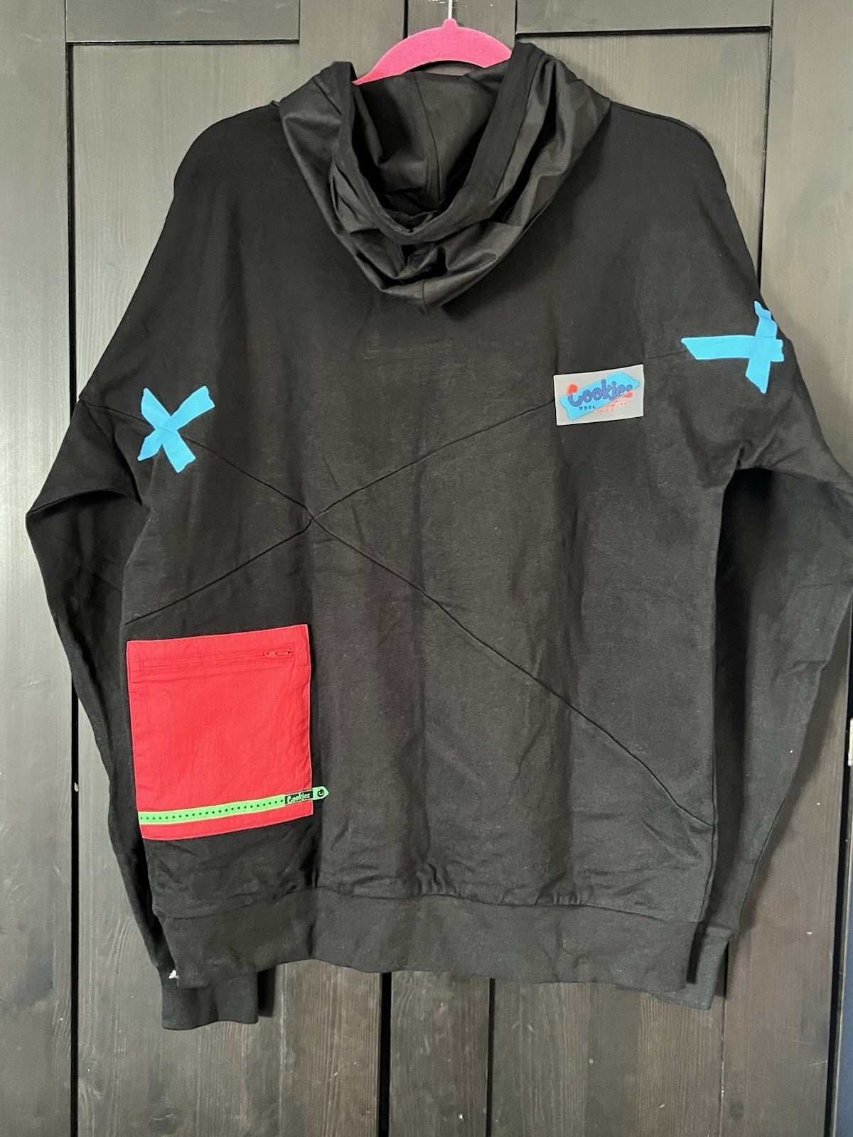 Cookies Hoodie Mens L Black All Conditions Hoodie Pullover Colorblock SF