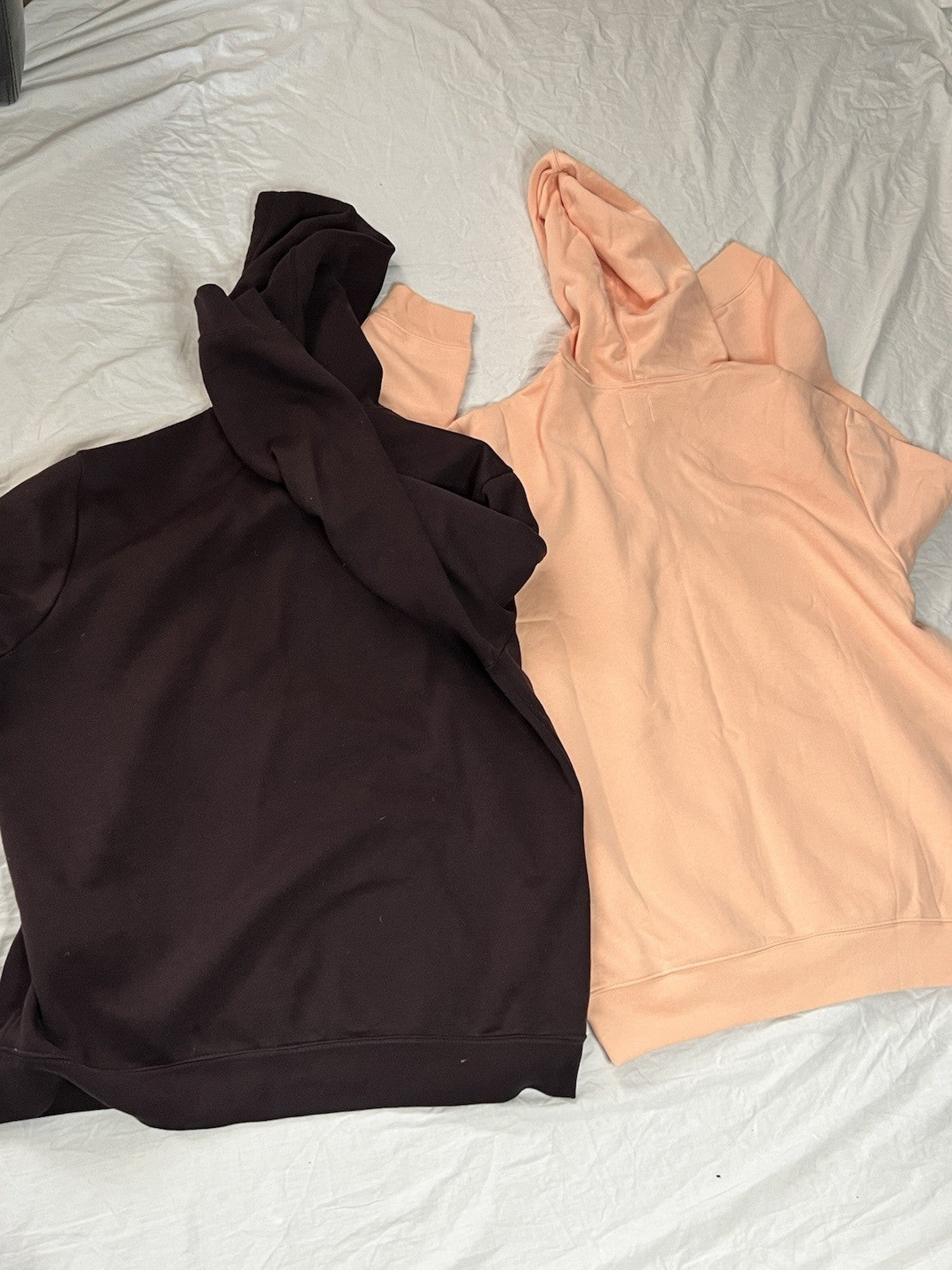 GAP Logo Hoodie Unisex Brown And Peach Kangaroo Pocket Lot Of 2
