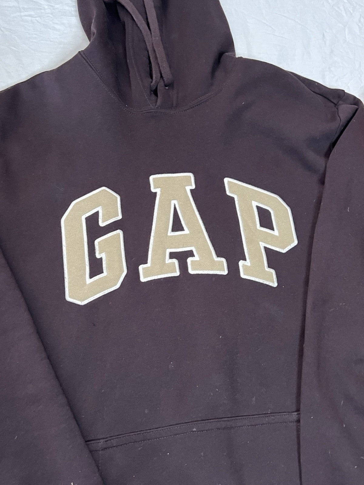 GAP Logo Hoodie Unisex Brown And Peach Kangaroo Pocket Lot Of 2