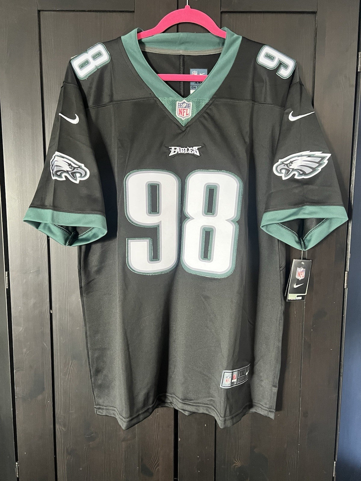 Philadelphia Eagles Jalen Carter Black Jersey NWT size XL