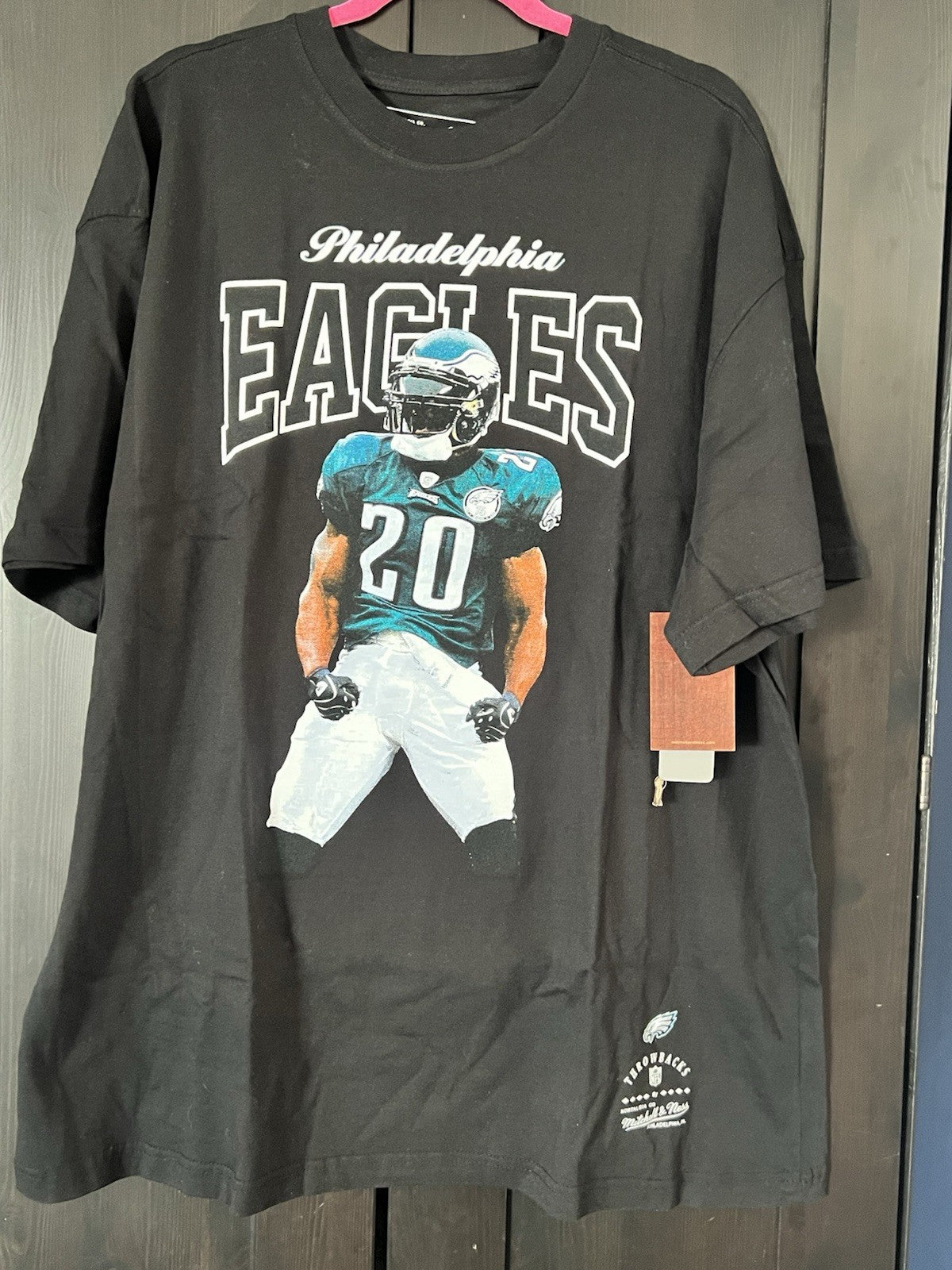 Brian Dawkins Mitchell & Ness Philadelphia Eagles T Shirt New Black XXL BigTall