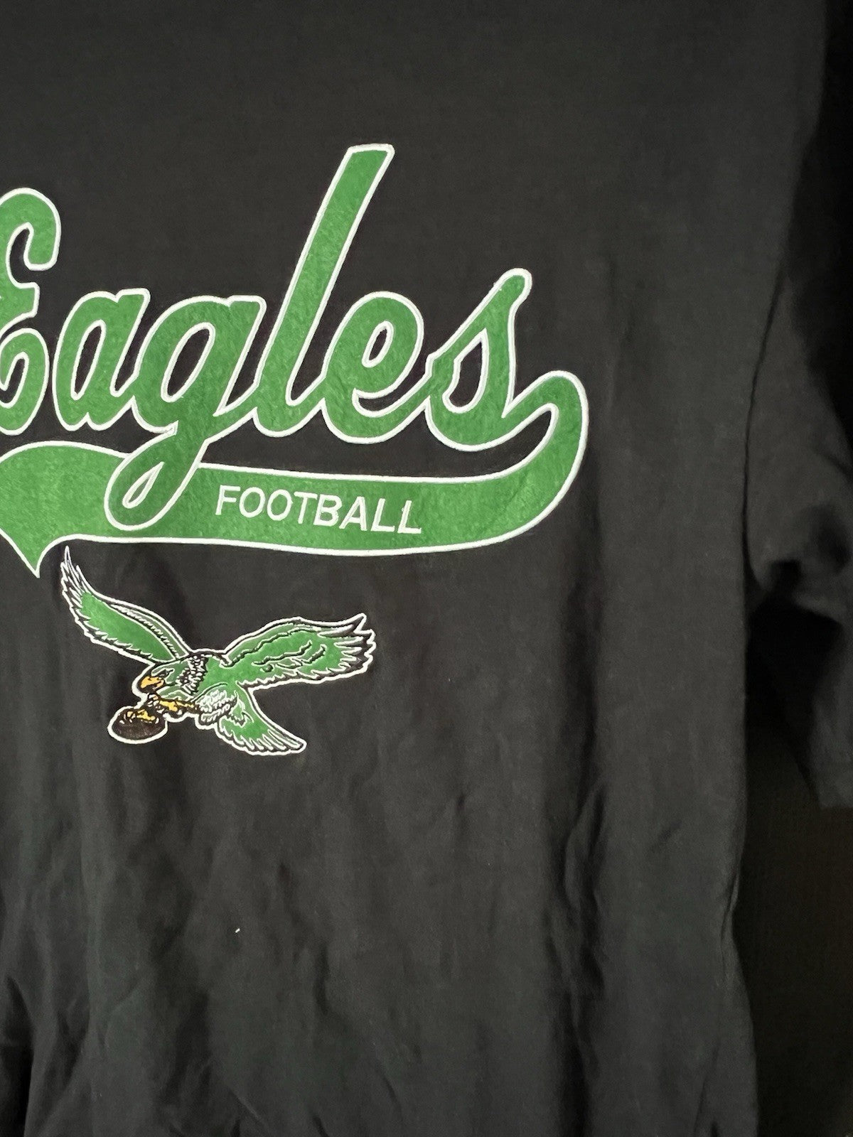 Mitchell Ness Philadelphia Eagles Throwback Logo Kelly Green T-Shirt Mens Medium